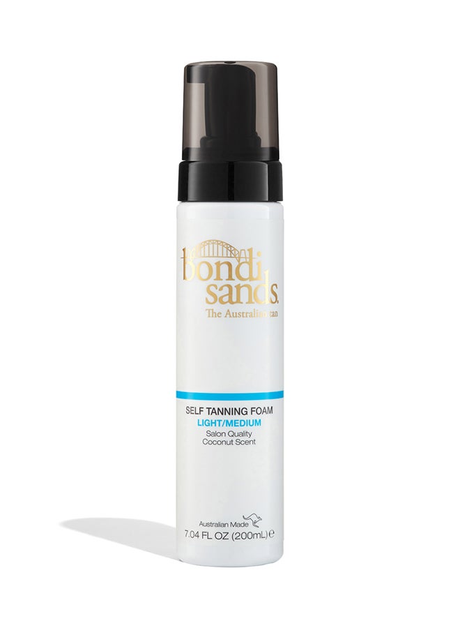 BONDI SANDS Self Tanning Foam Light/Medium 200ml – Natural Bronze Finish - Image 1